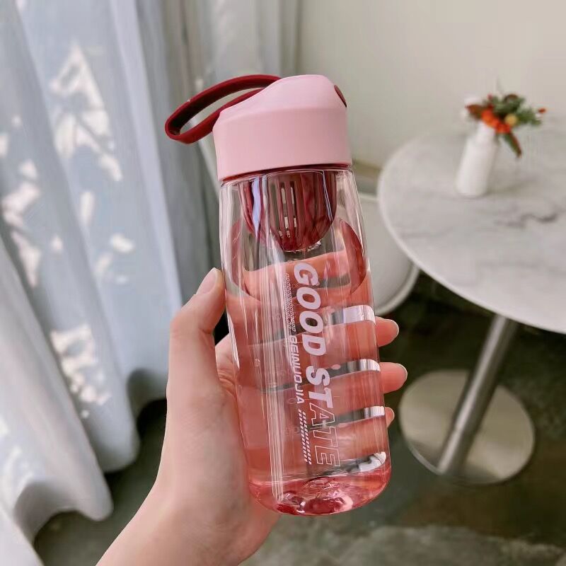 简约便携塑料水杯女学生户外运动创意随手杯茶隔