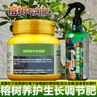 榕树专用肥料盆景树苗营养液发黑发黄手枯卷曲烂根锈斑掉叶面肥料