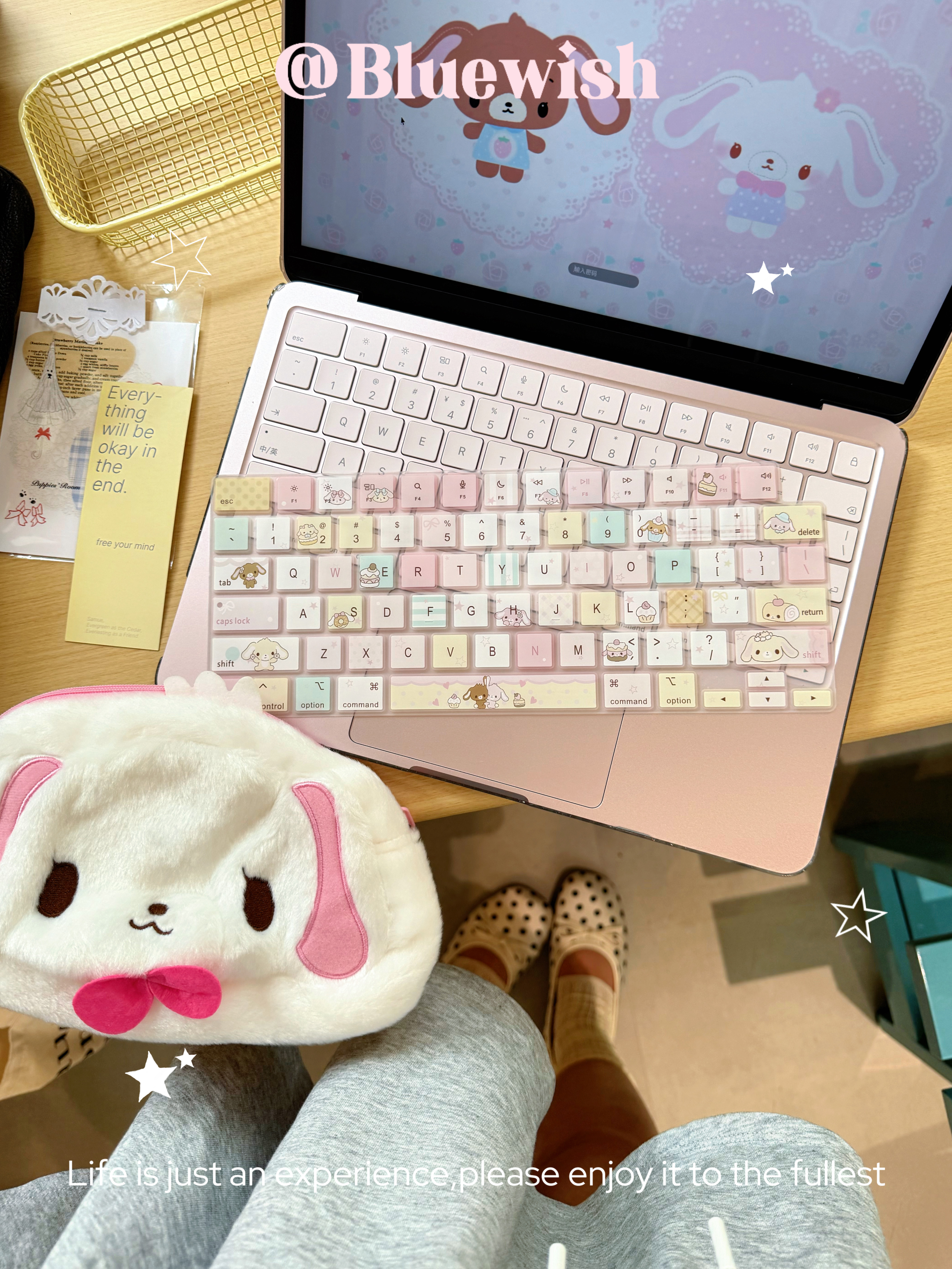Bluewish可爱甜点兔苹果电脑键盘膜Macbookpro防水neo防污air1314
