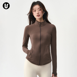 套装 跑步运动上衣训练服健身长袖 加绒保暖加厚修身 瑜伽外套女冬季