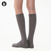 瑜伽长袜女吸汗防滑普拉提袜子舞蹈训练健身运动五指袜中筒小腿袜