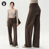 宽松直筒瑜伽裤 套装 女秋冬高腰阔腿运动长裤 跑步训练普拉提健身裤
