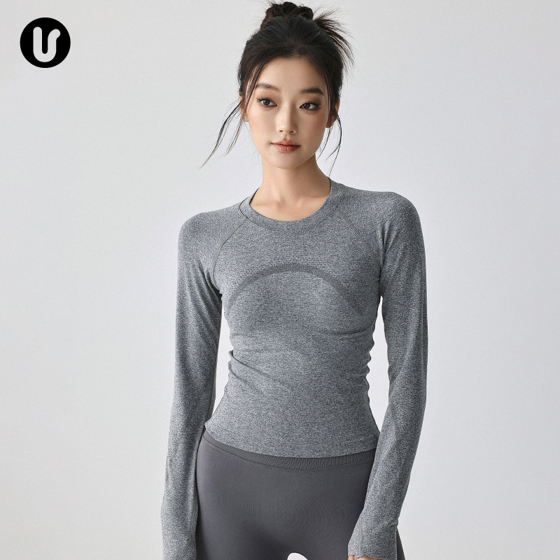 健身服长袖女秋冬新款速干运动衣