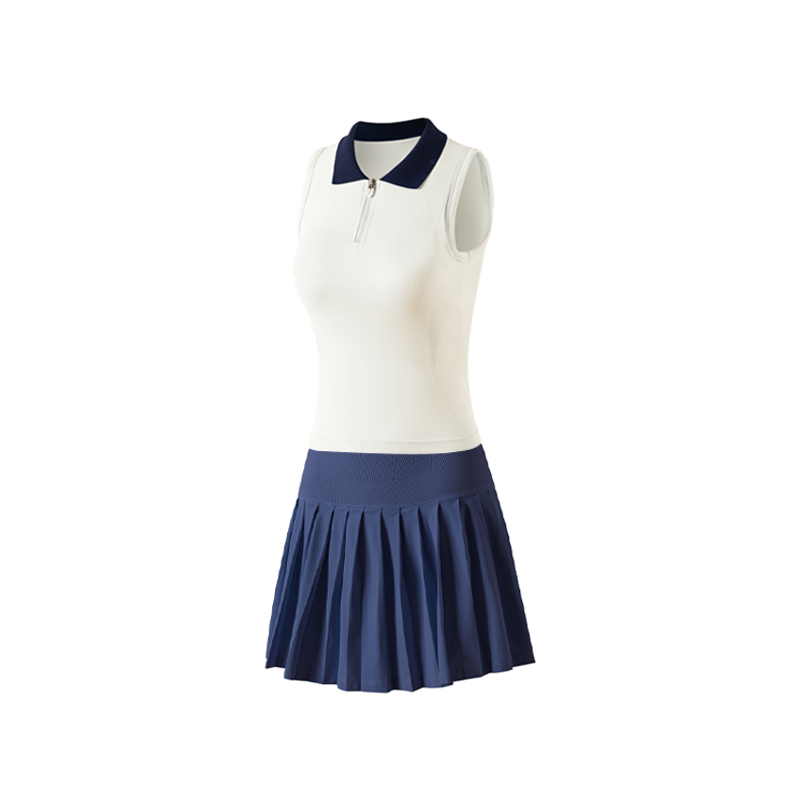Ivory Vest + Navy Blue Skirt[Save 10 Yuan on the Set]