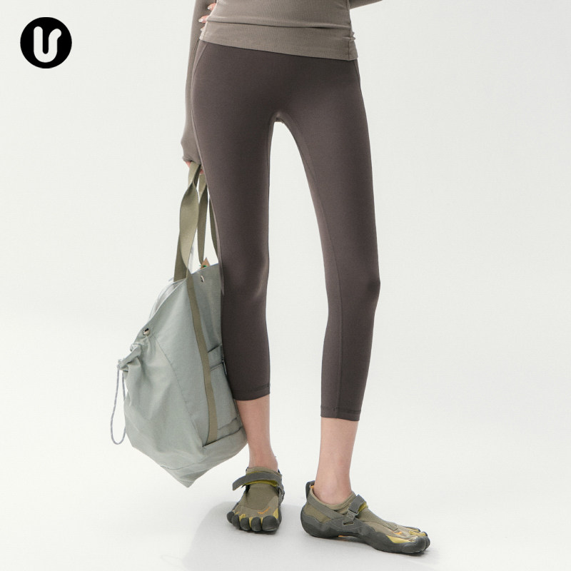 瑜伽裤女新款免穿内裤裸感提臀运动七分裤跑步训练普拉提健身裤子