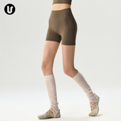 跑步普拉提训练健身裤 高腰瑜伽短裤 女速干提臀蜜桃紧身运动三分裤