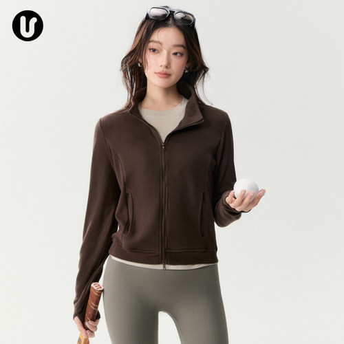 Umeko运动外套宽松德绒瑜伽上衣
