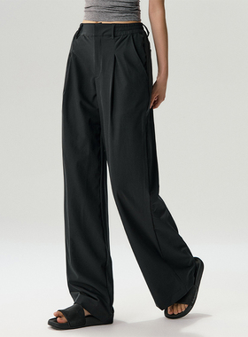 运动长裤女新款速干瑜伽裤跑步训练健身裤户外爬山宽松休闲直筒裤