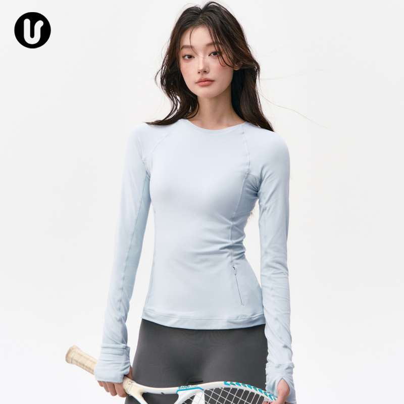 Umeko运动长袖弹力显瘦健身上衣