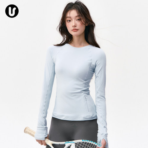 Umeko运动长袖弹力显瘦健身上衣