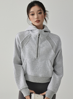 Umeko运动外套女春新款户外跑步瑜伽服长袖普拉提健身服薄绒上衣