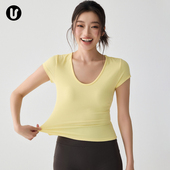 速干t恤紧身运动短袖 普拉提训练服健身修身 套装 瑜伽上衣女夏季 裤