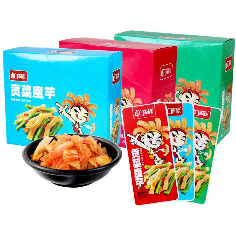 卤门家族贡菜魔芋300g香辣蒜香味脆香Q弹解馋下饭菜休闲小吃零食