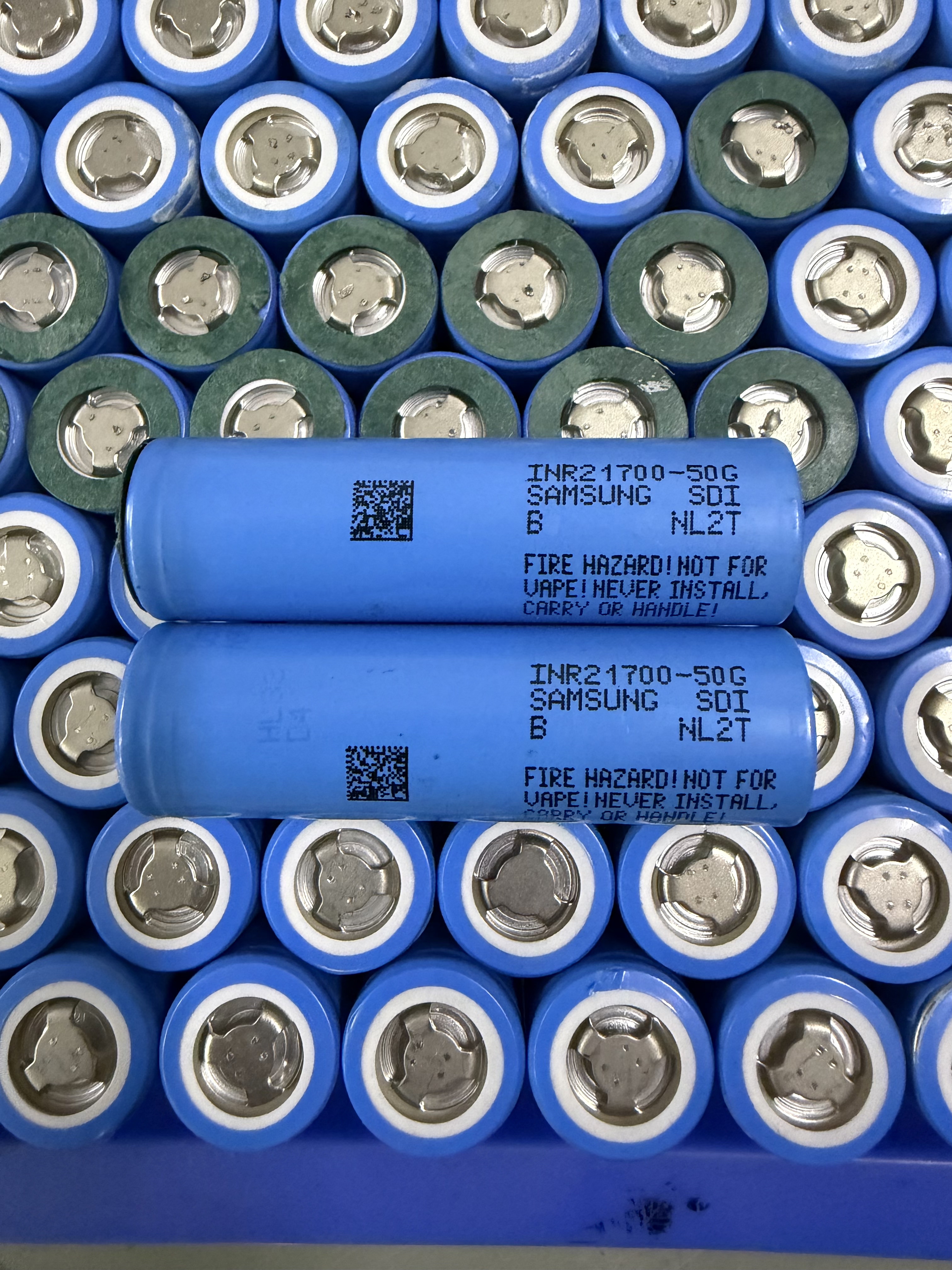 三星拆机50G 21700动力锂电池5000毫安5C放电3.7V电动车电动工具