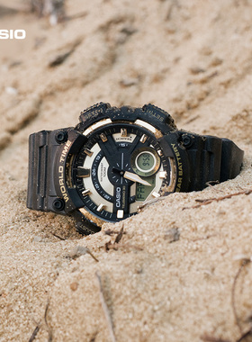 卡西欧正品官方旗舰店官网AEQ-110运动男士学生电子手表礼物casio