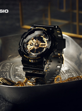 卡西欧旗舰店GA-110GB学生防水手表男士黑金官网官方正品G-SHOCK