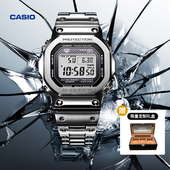 SHOCK B5000金属小银方块男手表G 礼物 casio卡西欧旗舰店GMW