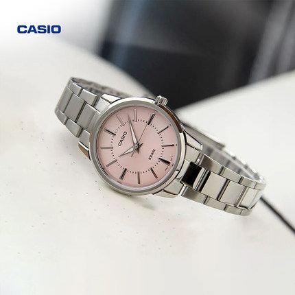 卡西欧旗舰店LTP-1303防水商务情侣电子手表女士石英官网官方正品