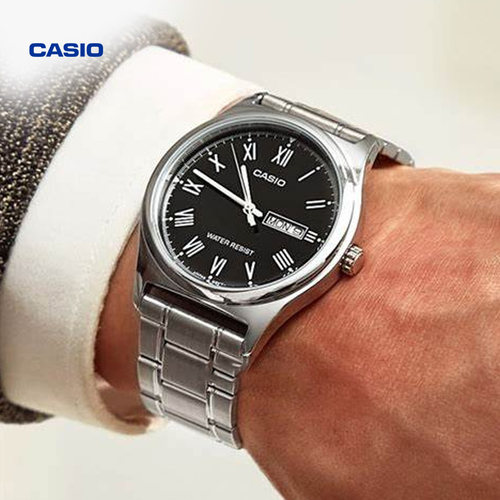 卡西欧防水休闲石英手表