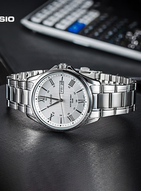 卡西欧旗舰店MTP-1384防水商务休闲考试专用手表男士官方正品礼物