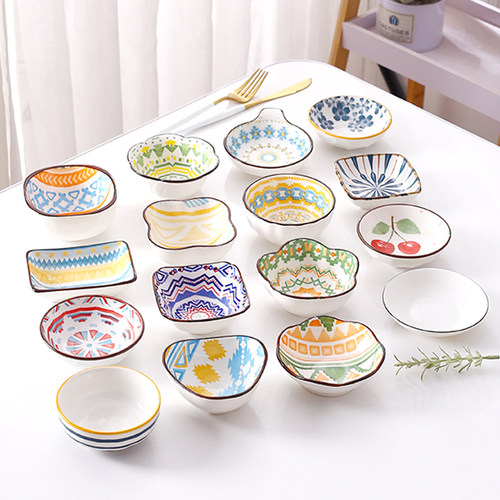 小碟手绘沙拉酱料油醋创意陶瓷