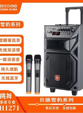 贝德广场舞音响户外便携音响大功率拉杆蓝牙音箱K歌跳舞重低音炮