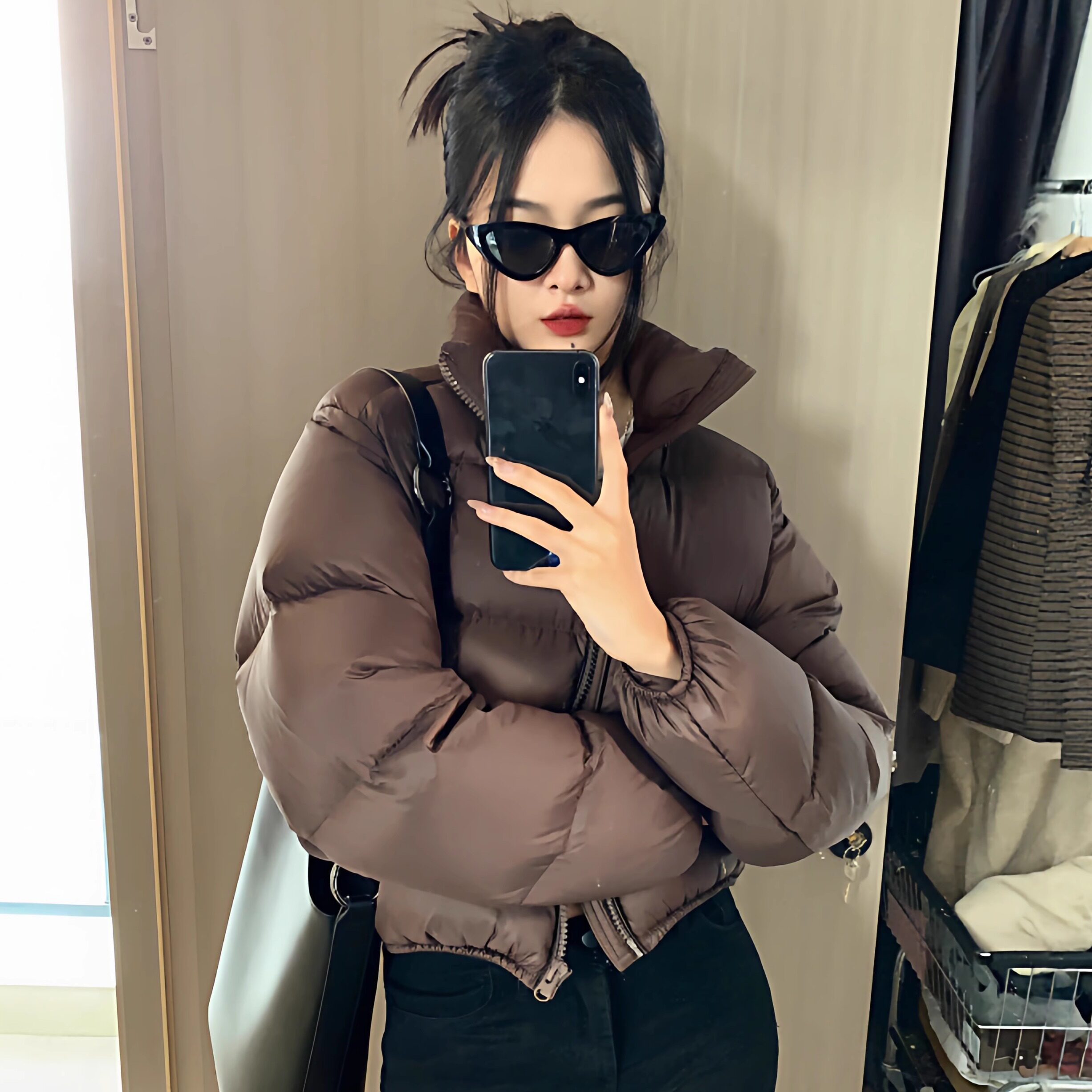 肯豆保暖休闲短款面包服