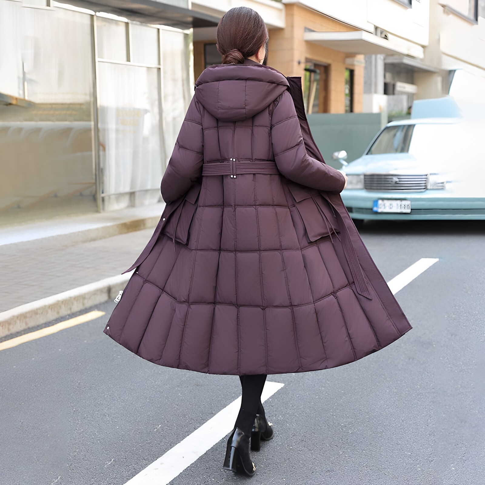冬季女装新款加厚中长显瘦棉服