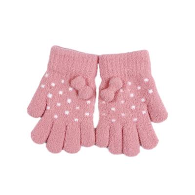 儿童秋冬季卡通五指小孩保暖手套