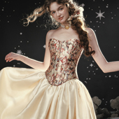 千金缎面掐腰鱼骨胸衣半裙年会礼服套装 法式 女 堕落爱神 LaceMade