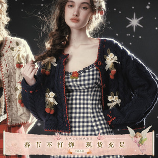 LaceMade 苔丝少女 法式田园日常通勤百搭长款格子吊带连衣裙女秋