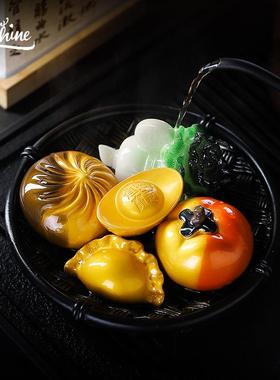 变色茶宠柿子饺子包子白菜一箩筐