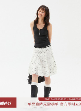 INRM 亨利领背心 2026新款夏季气质通勤修身显瘦外穿打底背心女