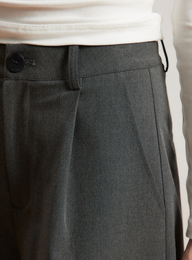 INRM 简约通勤西装短裤高腰百搭垂感直筒五分休闲裤女