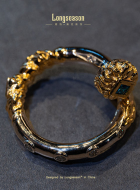 鎏金925银宝石戒指设计感可定制