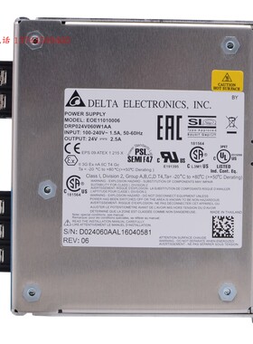 EOE11010006 现货原装台达导轨开关电源 DRP024V060W1AA 24V 2.5A