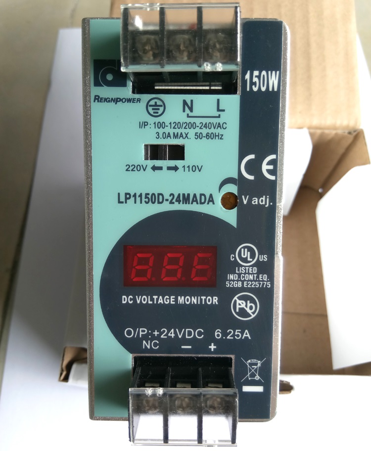 原装台湾昂鼎导轨式安装开关电源 LP1150D-24MADA 150W 24V 6.25A