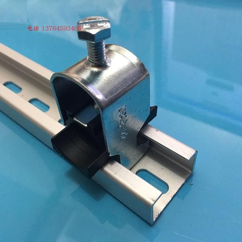 304不锈钢金属电缆夹UB38-42SS C型导轨电缆固定线夹子 径38-42mm