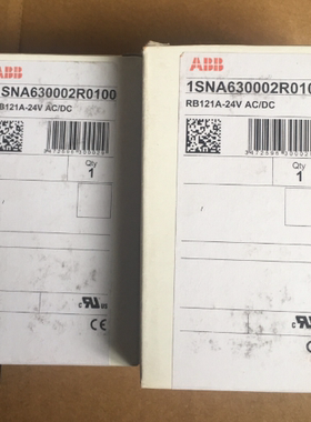 原装ABB端子式继电器模块RB121A-24V AC/DC 1SNA630002R0100 现货