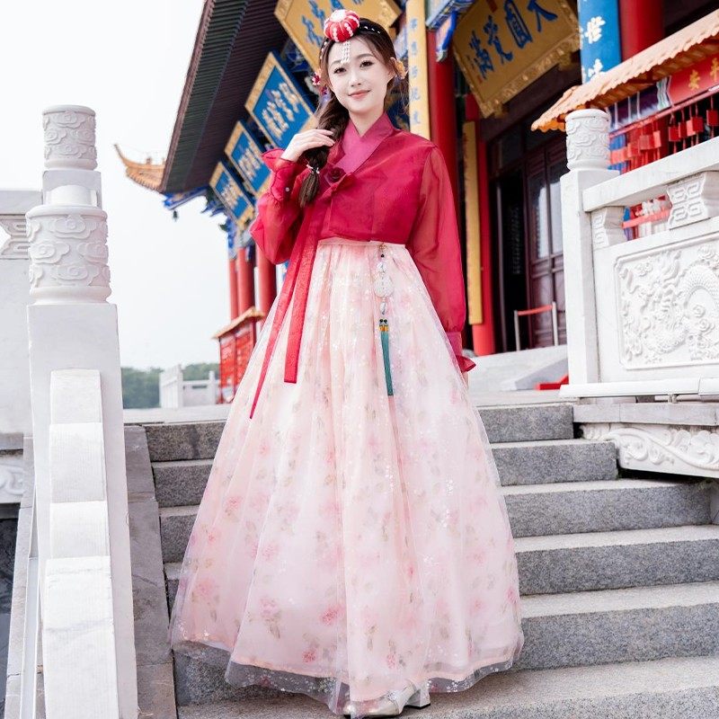 半透明延吉朝鲜服夏装女士韩国宫廷大长今舞蹈服韩服古装写真拍照,女装/女士精品,民族服装/舞台装,淘宝优惠券,粉丝福利购,淘宝优惠卷