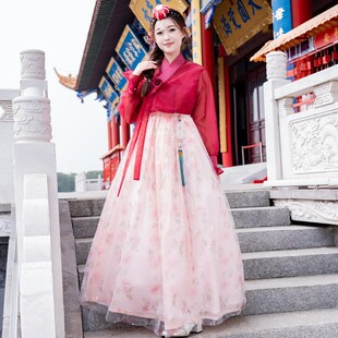 半透明延吉朝鲜服夏装女士韩国宫廷大长今舞蹈服韩服古装写真拍照