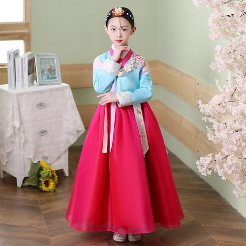 朝鲜服装儿童韩服韩国古装大长今