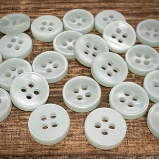 淡绿色珠光树脂纽扣针织衬衫开衫连衣裙装饰扣儿童手工bjd娃衣扣