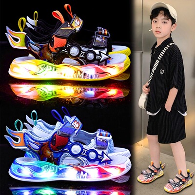 蜘蛛侠男童凉鞋2025夏季新款