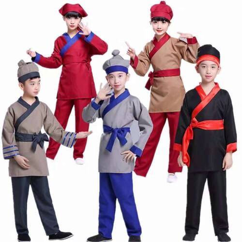 儿童复古风古装演出服男女通用