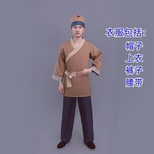 水浒传成年人古代古装酒店饭店服装男女店小二仆人书生舞台表演