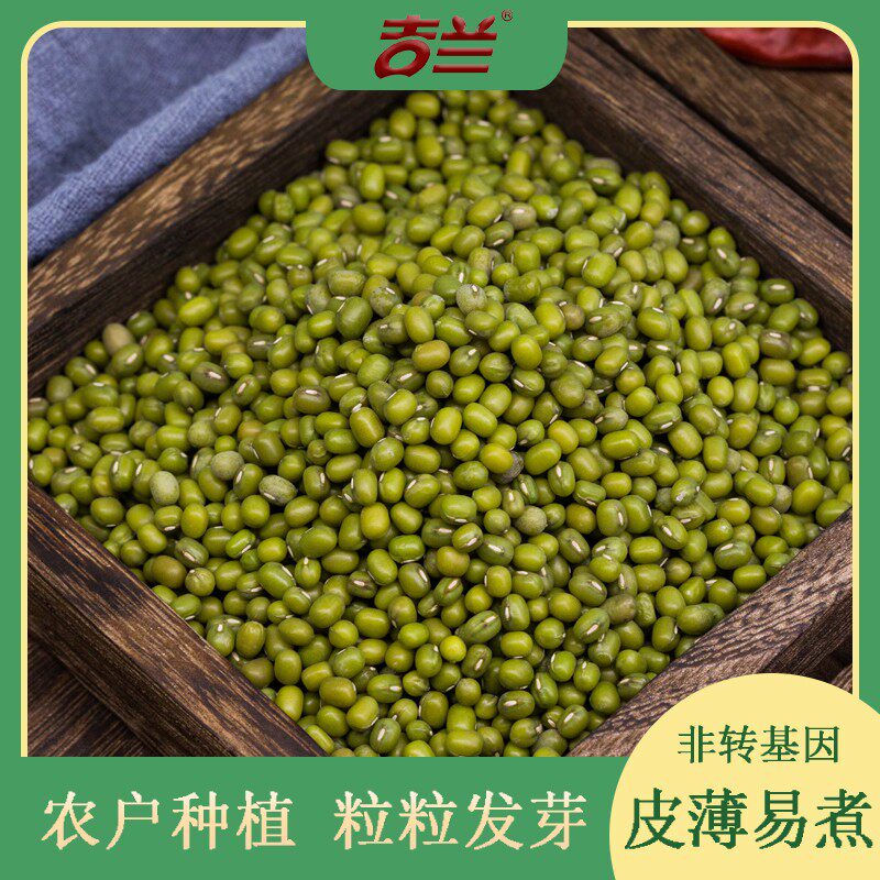 25年新豆东北农家自产绿豆可生芽吉兰绿豆芽400g*1袋真空包装
