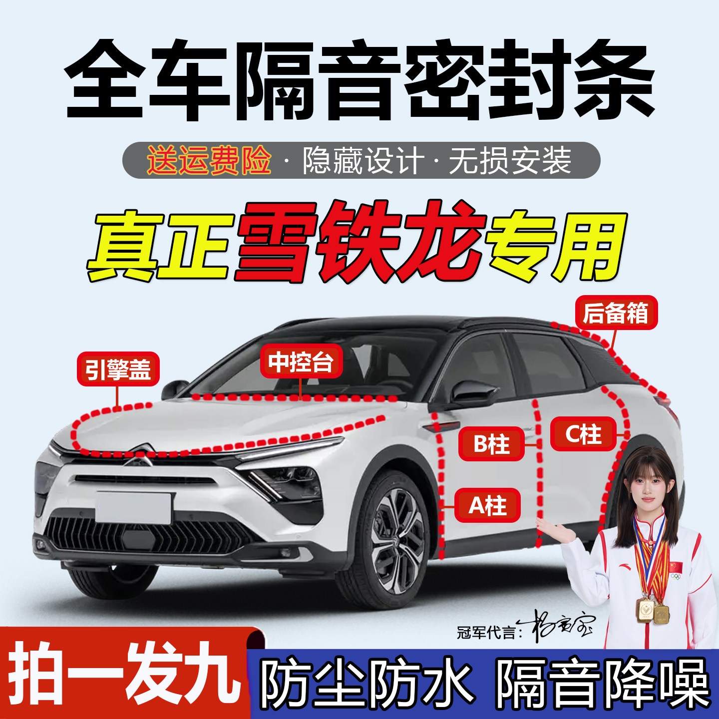 雪铁龙汽车门ABC柱中控台密封条
