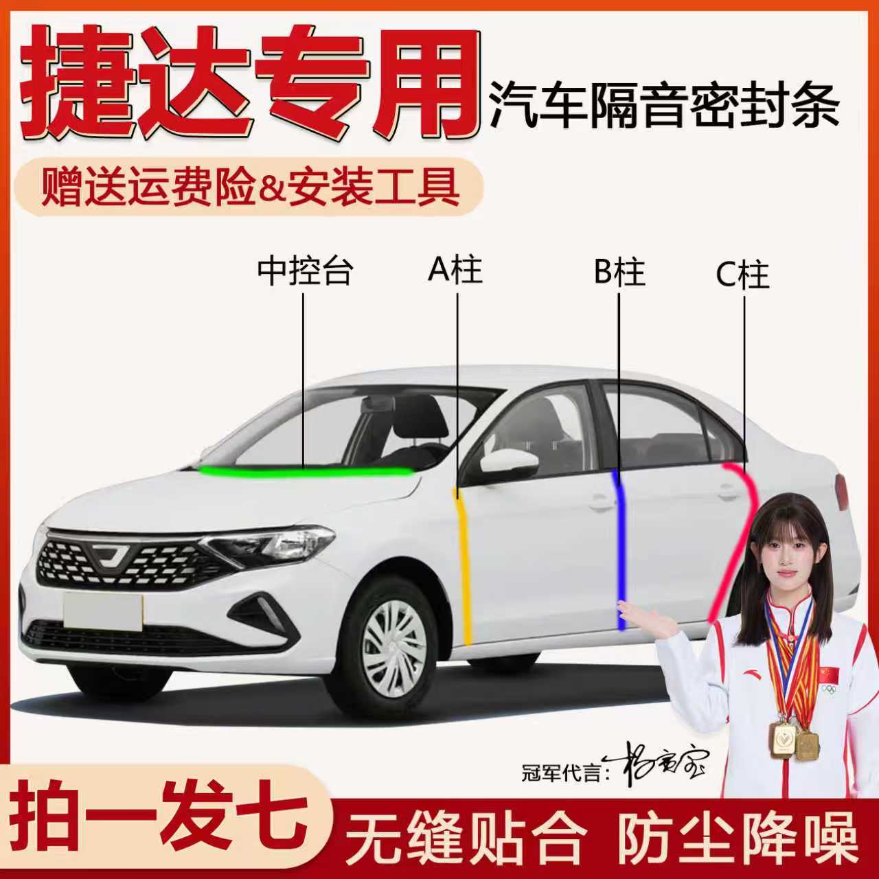 热销款大众捷达专用隔音密封条