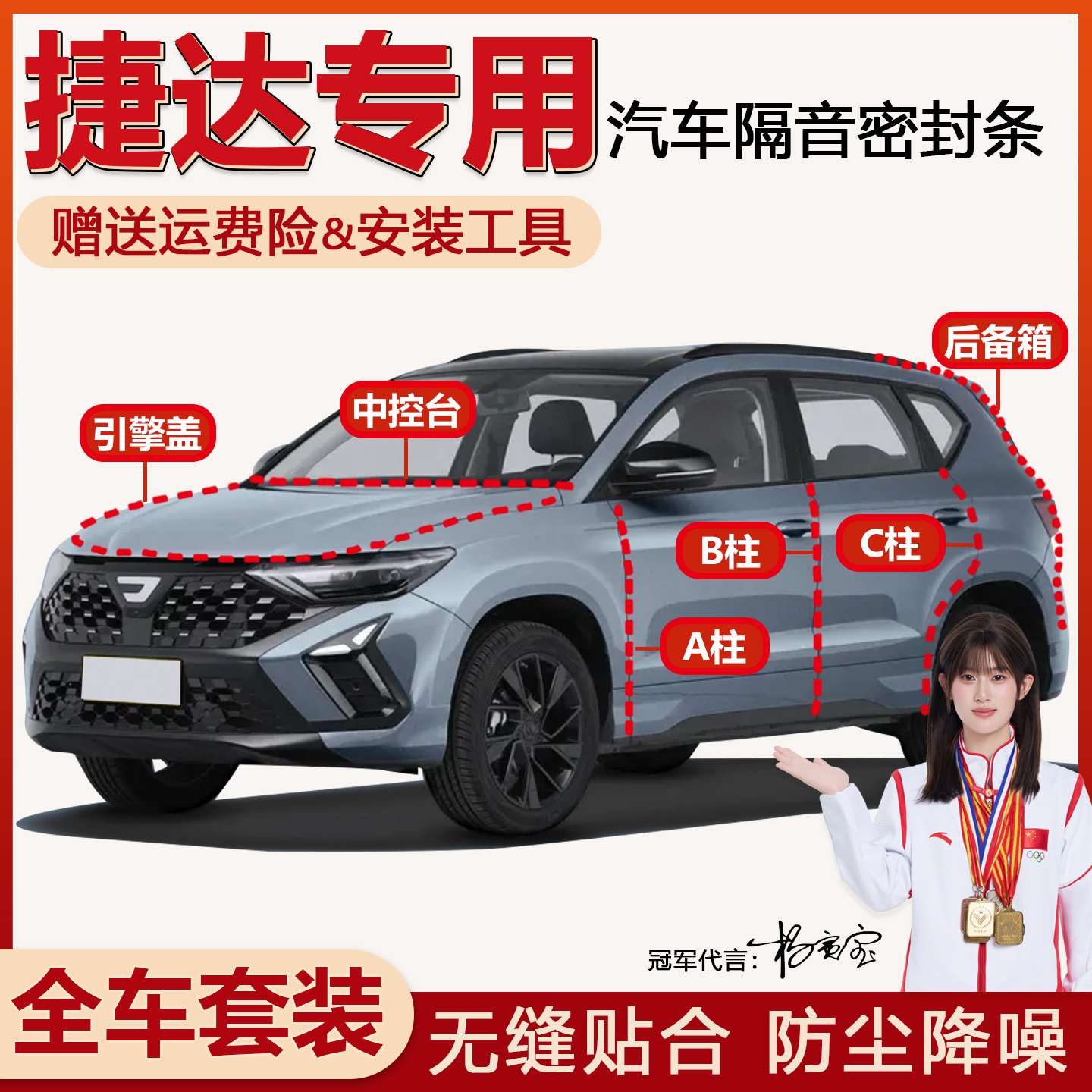 热销款捷达全车隔音防尘密封条